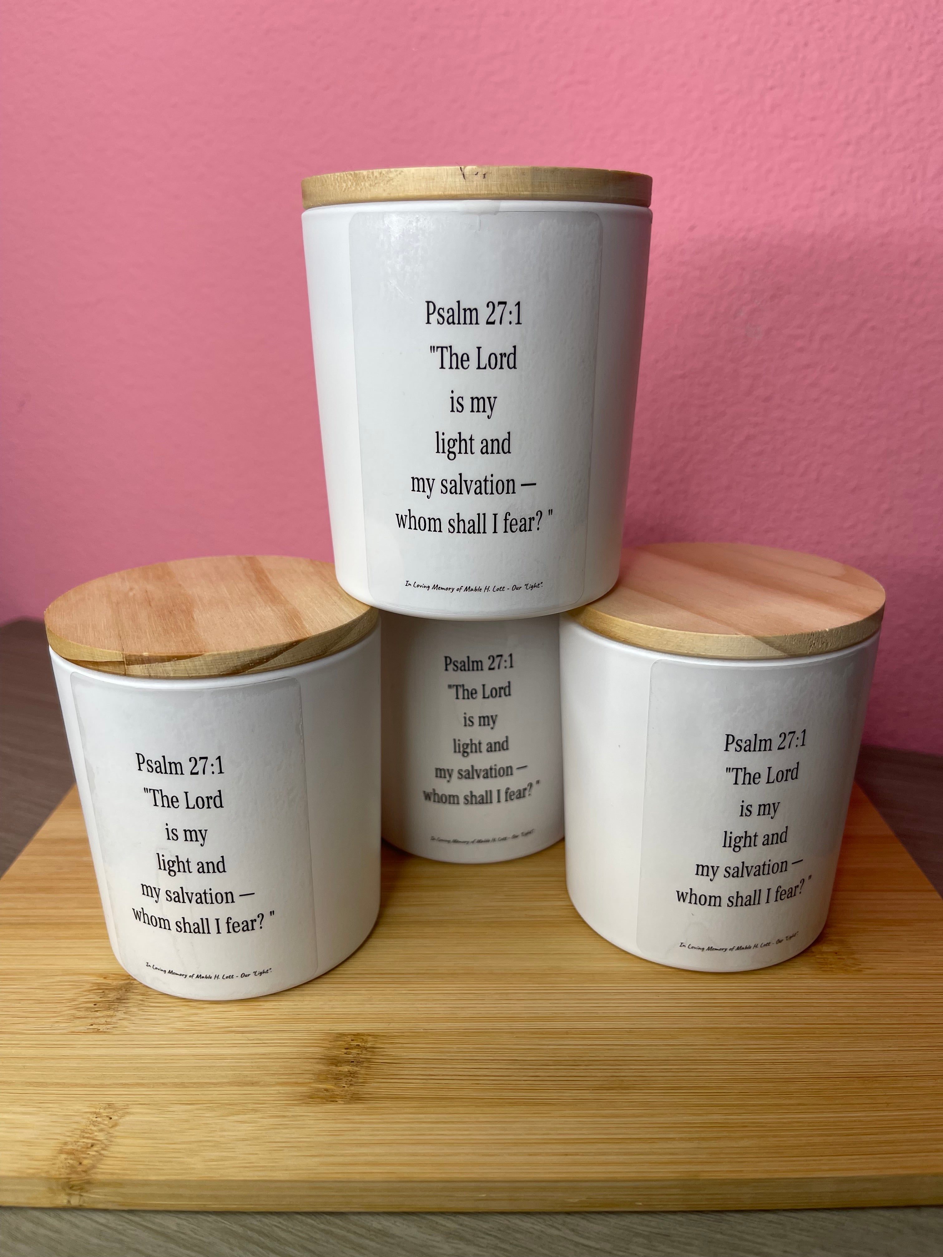 "In Her Light" Ovarian Cancer Awareness Candle